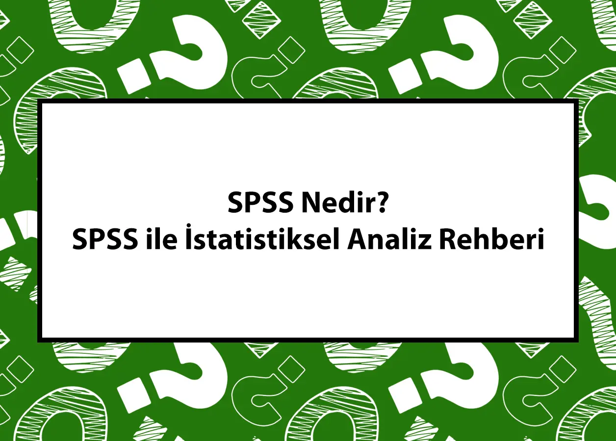 SPSS programı ile istatistiksel analiz yapma sürecini anlatan rehber nitelikli içerik görseli – Teztamam